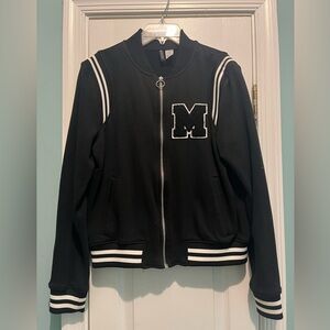 H&M Divided Women Bomber Jacket Letter M Size US 12